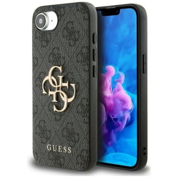 Оригинальный чехол Guess Big Metal Logo для iPhone 16e - Gray