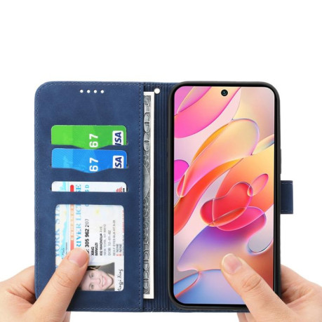 Чохол-книжка Dierfeng Dream Line для Xiaomi Redmi Note 14 4G 164.48mm - синій