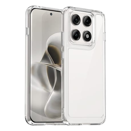 Протиударний чохол Colorful Acrylic Series з кольоровою силіконовою боковиною на Motorola Edge 70 Pro 5G — прозорий