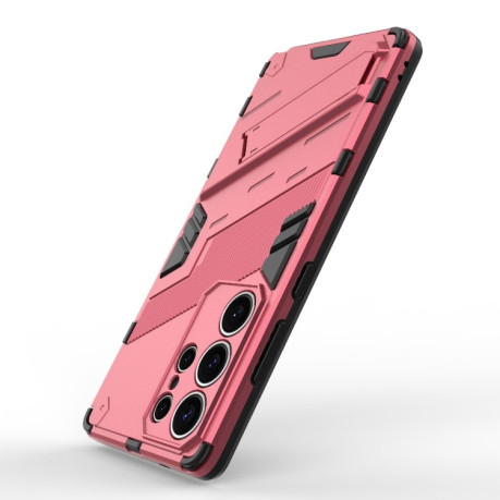 Противоударный чехол Punk Armor для Samsung Galaxy S25 Ultra 5G - светло-красный