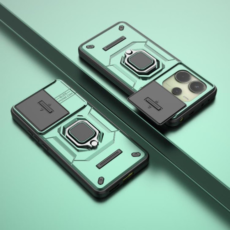 Протиударний чохол Sliding Camshield для Redmi Note 14 4G - зелений