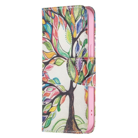 Чехол-книжка Colored Drawing Series на iPhone 13 Pro - Tree of Life