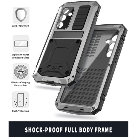 Противоударный чехол R-JUST Life Waterproof для  Samsung Galaxy S25 5G - серебристый