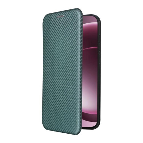 Чохол-книжка Carbon Fiber Texture на OnePlus 15 — зелений