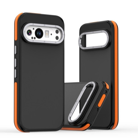 Противоударный чехол Dual-Color Skin Feel Shockproof Series на Google Pixel 9 Pro XL - оранжевый