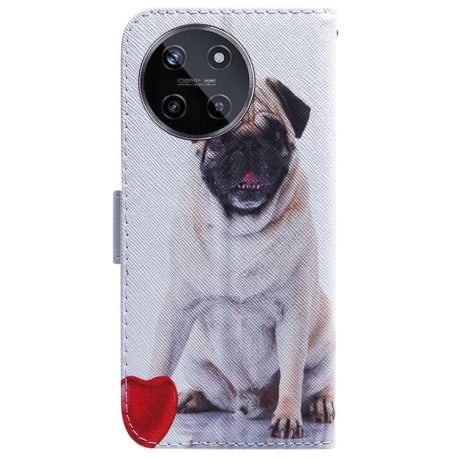 Чехол-книжка Coloured Drawing для Realme 11 4G Global - Pug