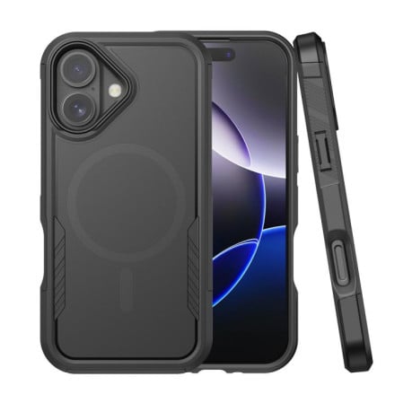 Противоударный чехол Kalebol 2 in 1 Matte с MagSafe на iPhone 17 - черный