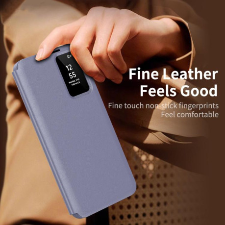 Чохол-книжка Smart View Window Leather  для Samsung Galaxy S25+ 5G - фіолетовий