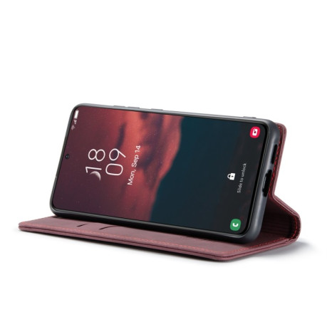 Кожаный чехол CaseMe-013 Multifunctional на Samsung Galaxy S23 5G - винно-красный