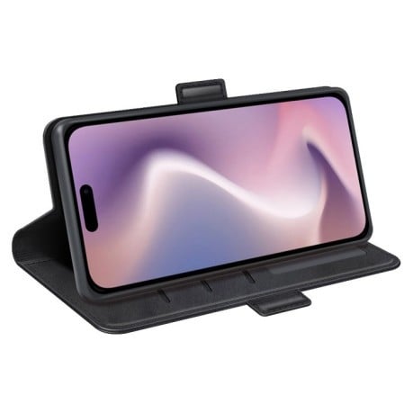 Чохол-книжка Dual-side Magnetic Buckle для iPhone 16 - чорний
