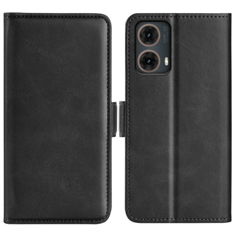 Чохол-книжка Dual-side Magnetic Buckle для Motorola Moto G85 5G - чорний