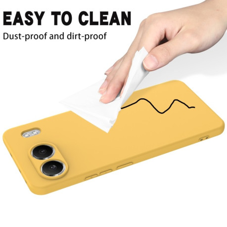 Силіконовий чохол Solid Color Liquid Silicone на OnePlus Nord 4 Pro XL - жовтий
