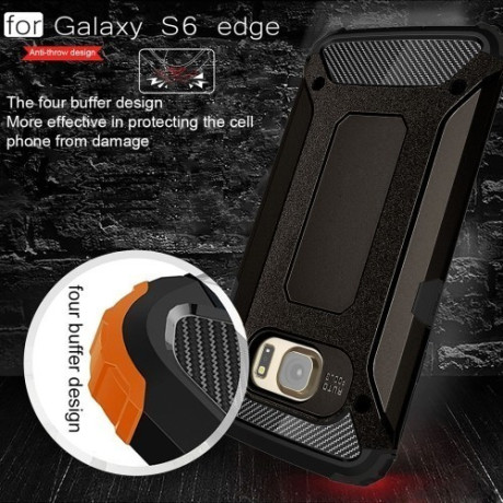 Протиударний чохол Rugged Armor на Galaxy S6 Edge / G925 - чорний