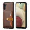Противоударный чехол Calfskin Color для Samsung Galaxy A05s - коричневый