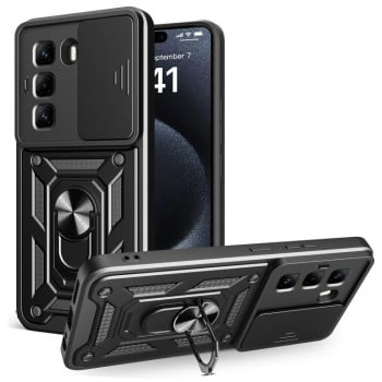 Противоударный чехол Sliding Camshield для Infinix Hot 50 Pro 4G - черный