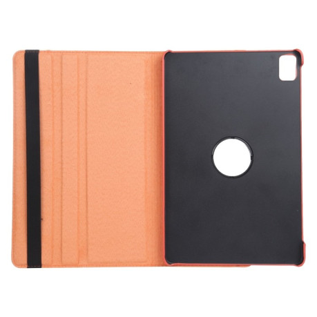 Чохол-книжка 360 Degree Rotation Litchi для iPad Pro 11 2024 - помаранчевий