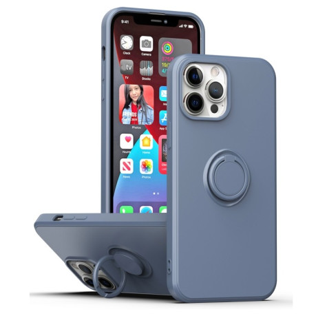 Противоударный чехол Ring Kickstand для iPhone 14 Plus - серый