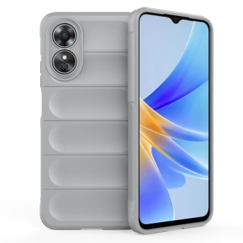 Силиконовый чехол Magic Flannel для OPPO A17 4G Global - серый