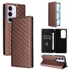 Чохол-книжка Cubic Grid з фактурою Calf на Realme C100 4G / C100i 4G / C100x 4G — коричневий