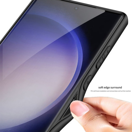 Протиударний чохол GKK TPU + PU Full Coverage на Samsung Galaxy S24 Ultra 5G - чорний