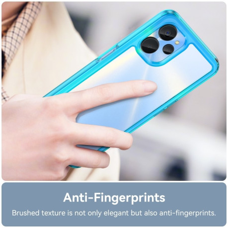 Противоударный чехол Colorful Series Acrylic для Realme 10 5G - голубой