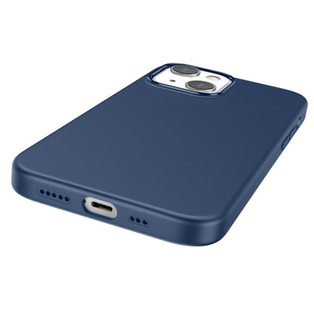 Силиконовый чехол hoco Pure Series Magnetic Liquid Silicone для iPhone 15 Plus - синий