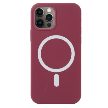 Противоударный чехол Nano Silicone (Magsafe) для iPhone 12 / 12 Pro - бордовый