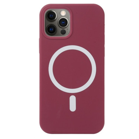Протиударний чохол Nano Silicone (Magsafe) для iPhone 12 Pro Max - бордовий