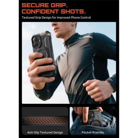 Оригинальный чехол Supcase UB Grip Mag с MagSafe на iPhone 17 - Black