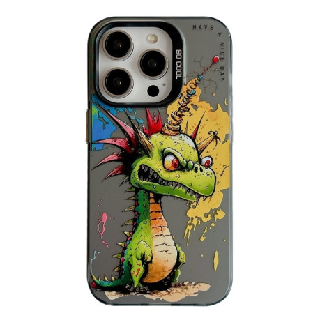 Чехол Animal Pattern Oil Painting Series для iPhone 15 Pro Max - Dragon