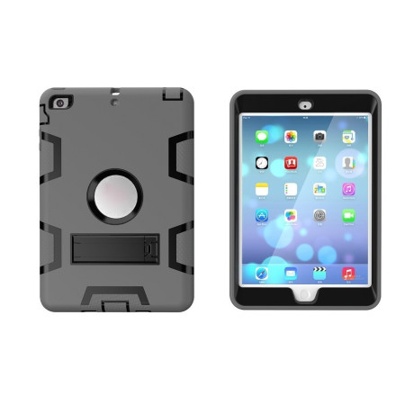 Протиударний Чохол із підставкою Kickstand Detachable 3 in 1 Hybrid сірий та чорний для iPad mini 3/ 2/ 1