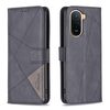Чехол-книжка с фактурой Rhombus и магнитным хлястиком на Redmi A7 Pro 171mm / Poco C85x 5G — black