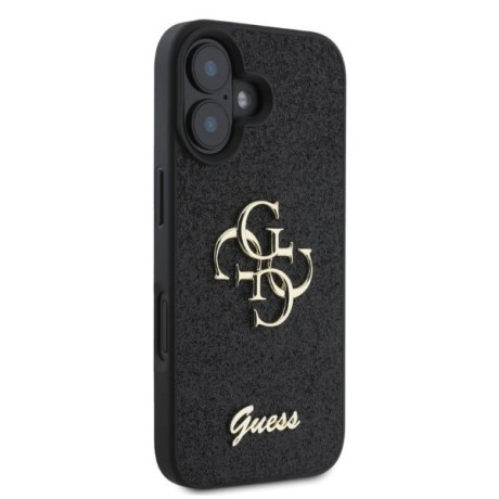 Оригинальный чехол Guess Big Metal Logo для iPhone 16 - black