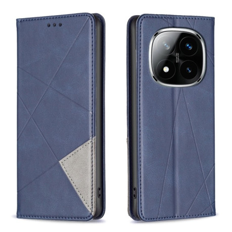Чохол-книжка Rhombus Texture для Xiaomi Redmi Note 14 Pro 5G / Note 14 Pro+ 5G - синій