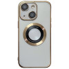 Противоударный чехол Electroplating (Magsafe) для iPhone 15 - золотой