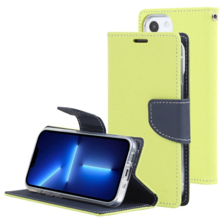 Чохол-книга Mercury Goospery Magnetic для iPhone 14 Plus - світло-зелений