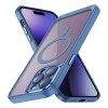Протиударний чохол Frosted Lens MagSafe для iPhone 15 Pro Max - синій