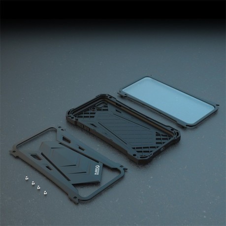 Протиударний металевий чохол R-JUST Dustproof Armor на iPhone SE 3/2 2022/2020/8/7 - сріблястий