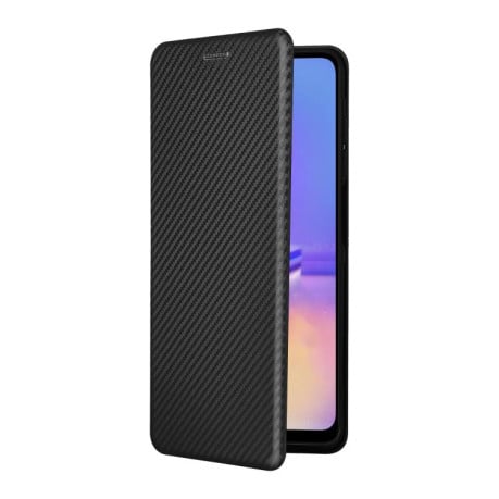 Чохол-книжка Carbon Fiber Texture на Samsung Galaxy A07 4G - чорний