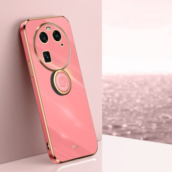 Чехол XINLI Straight Edge с держаталем-подставкой на OPPO Find X6 - красный