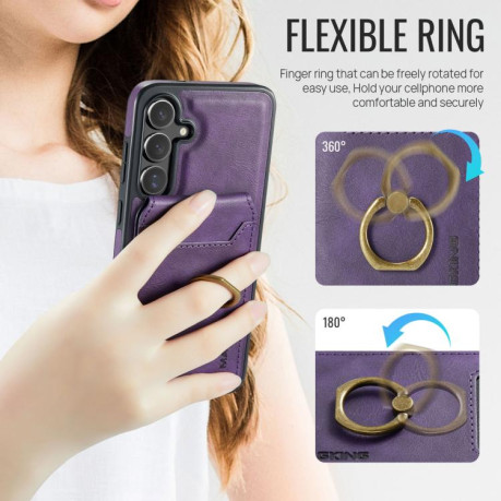 Чохол MAGKING K1 з MagSafe і кишенькою на карт + RFID на Samsung Galaxy S25 FE 5G - фіолетовий