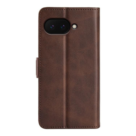 Чехол-книжка Dual-side Magnetic Buckle для Google Pixel 9a - коричневый