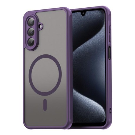 Противоударный чехол Fan Dun Series TPU Hybrid PC Frosted Magsafe для Samsung Galaxy A17 5G - фиолетовый