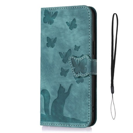 Чохол-книжка Cat Embossing Pattern на Google Pixel 8 Pro - блакитний