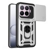 Чехол со шторкой на камеру Sliding Camshield и подставкой на Xiaomi 17T Pro 5G — серебристый