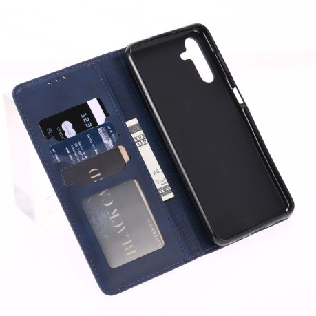 Чехол-книжка Happy Cat Pattern для Samsung Galaxy A56 5G - синий