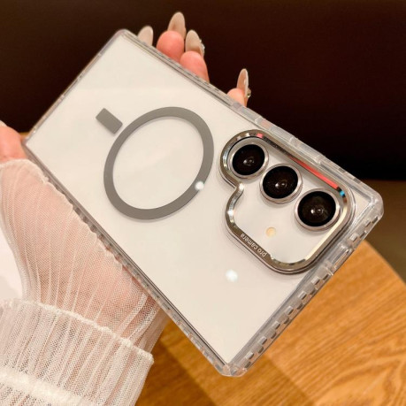 Протиударний чохол Transparent MagSafe Phone Case with Lens Film  для Samsung Galaxy S25+ 5G - сірий
