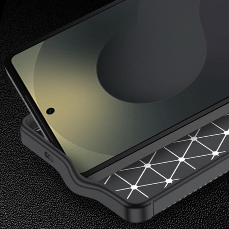 Ударозахисний чохол HMC Carbon Fiber Texture Samsung Galaxy S25 Edge 5G - чорний