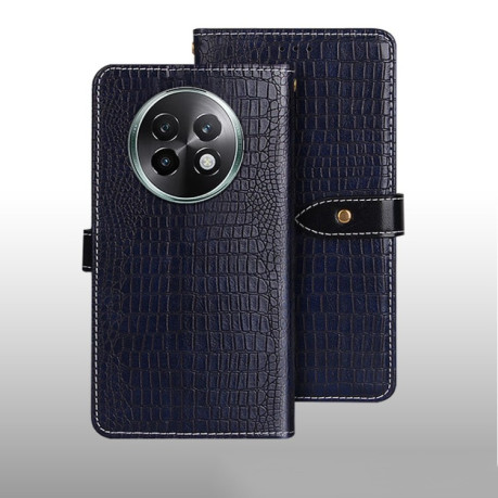 Чехол-книжка idewei Crocodile Texture для Realme 13+ 5G/13 Pro 5G/13 Pro+ - синий