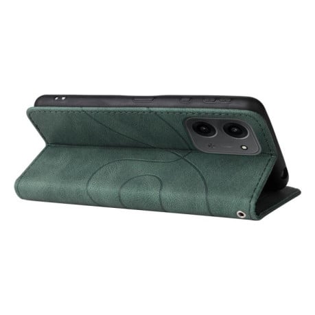 Чохол-книжка Dual-color Splicing Flip Leather на Xiaomi Redmi 15C 4G EU / 15C 5G 173.1mm - зелений